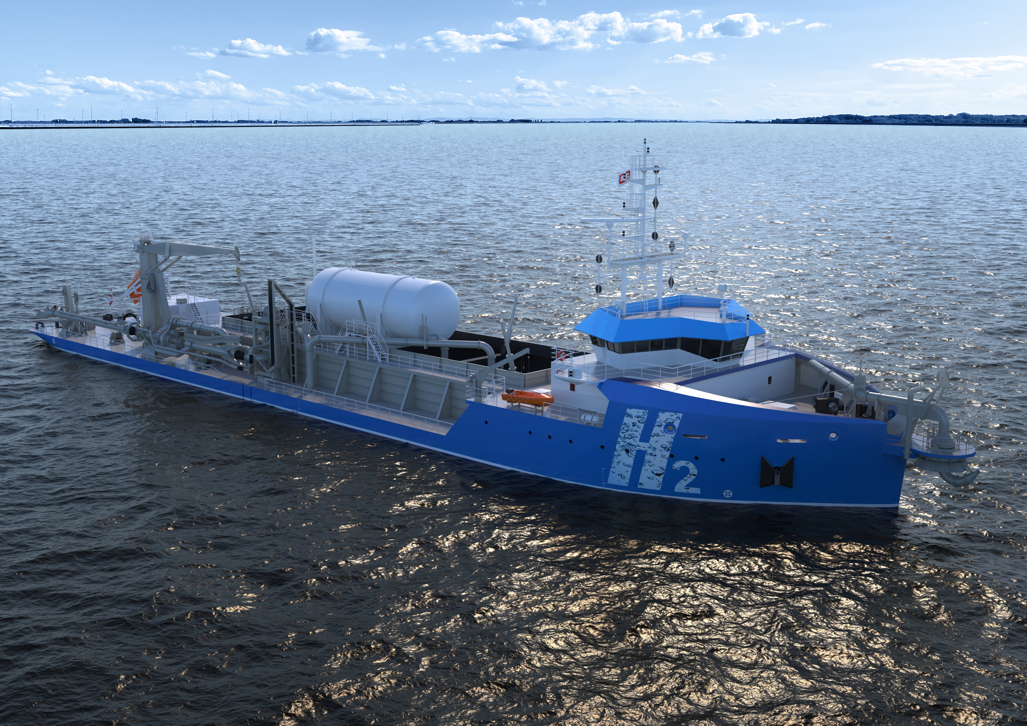 Hydrogen hopper dredger